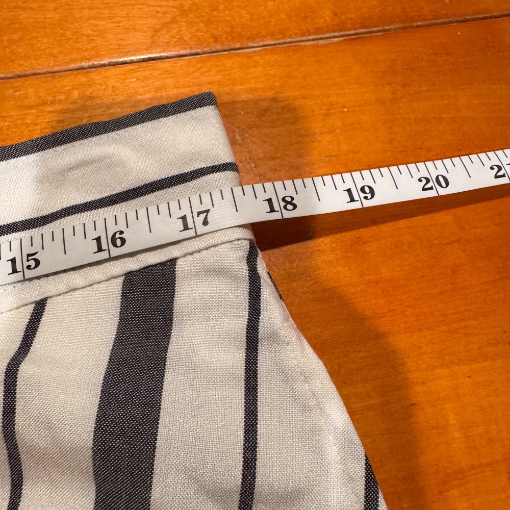 GAP Striped Button-Front A-line Midi Skirt with Tie Belt – Size 14 - Picture 5 of 8
